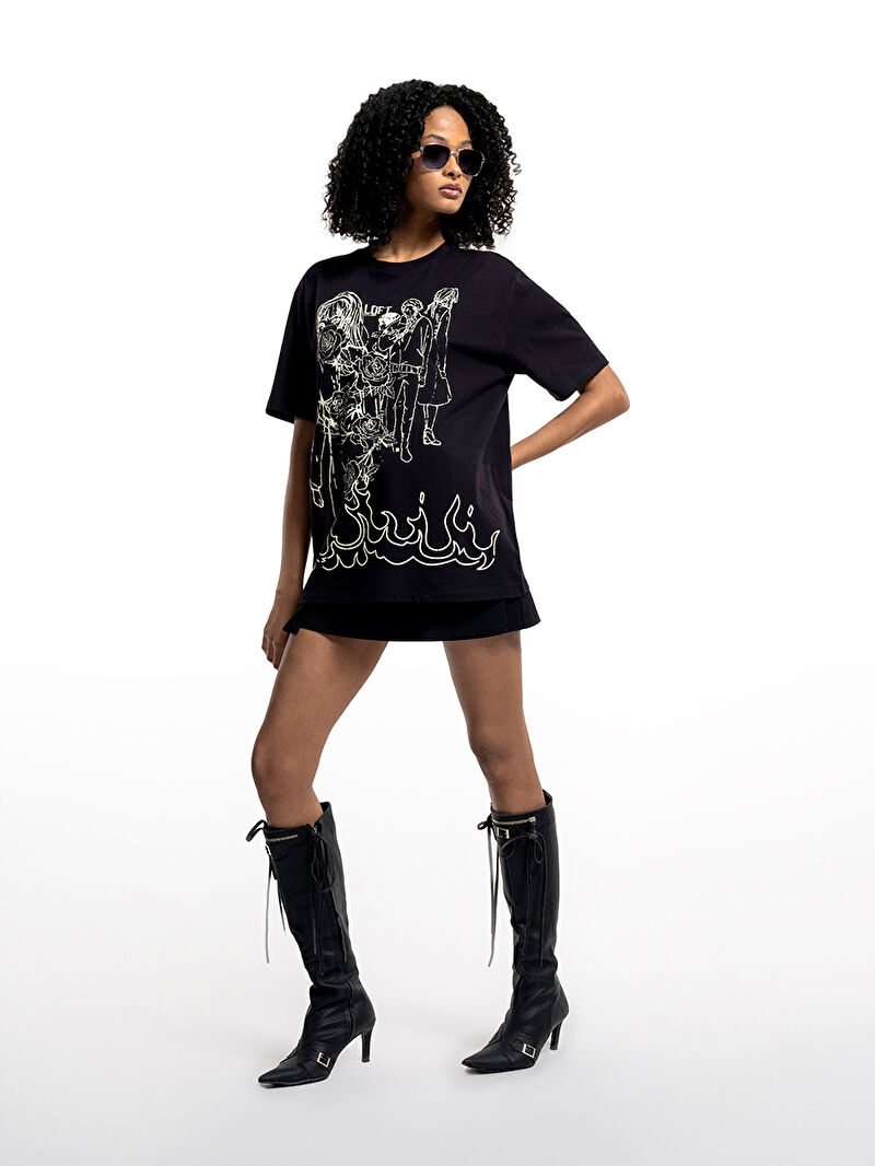 Oversize Fit Kadın Tshirt K.kol