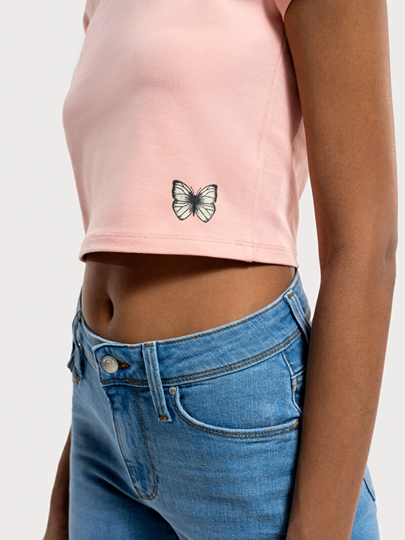 Crop Kadın Tshirt K.kol