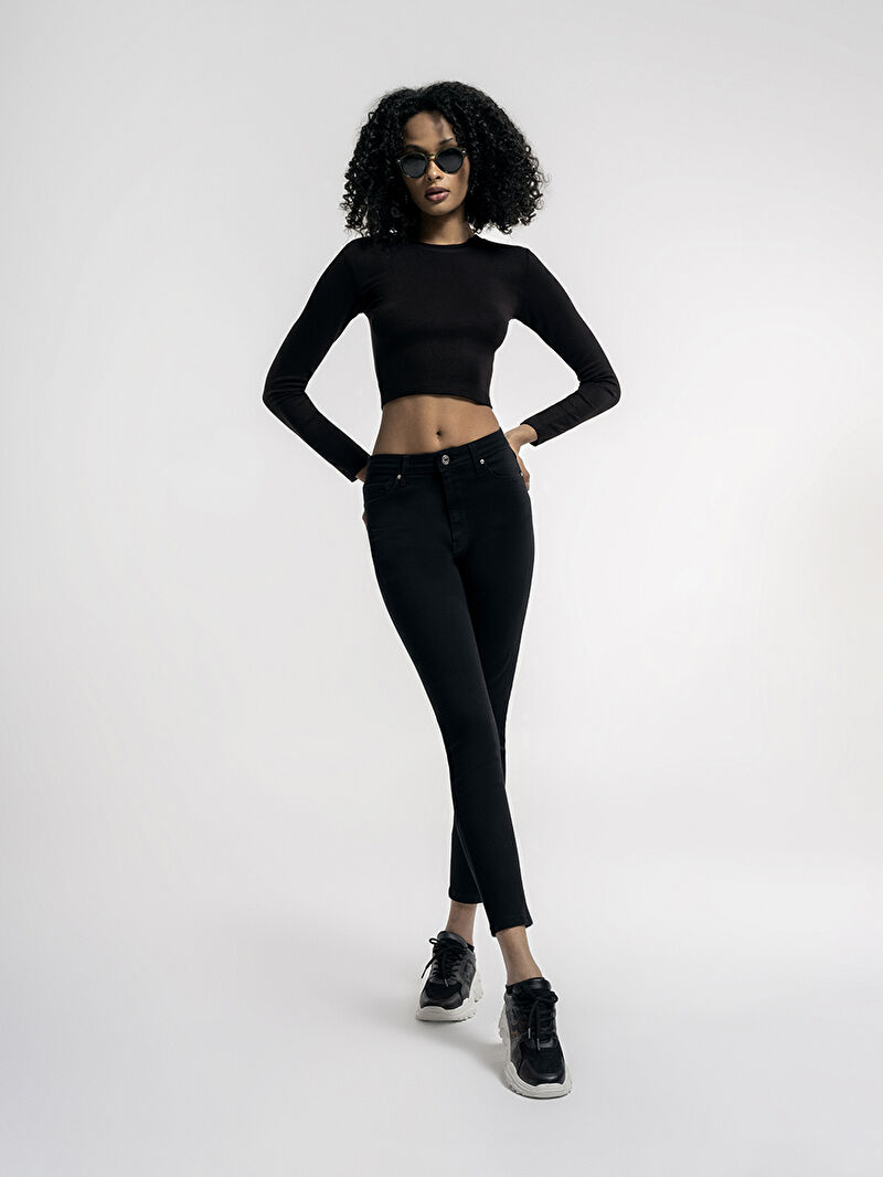 Crop Kadın Bluz U.kol