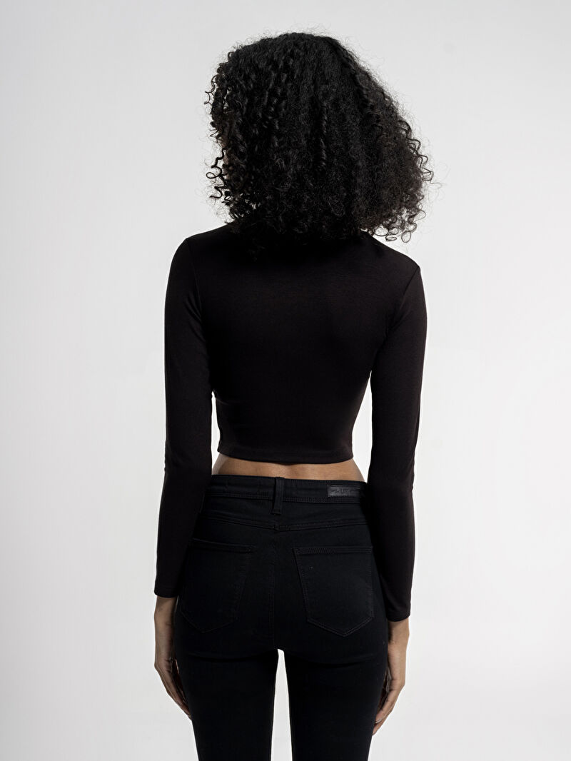 Crop Kadın Bluz U.kol