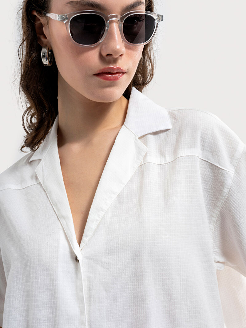 Loose Crop Kadın Gömlek K.kol