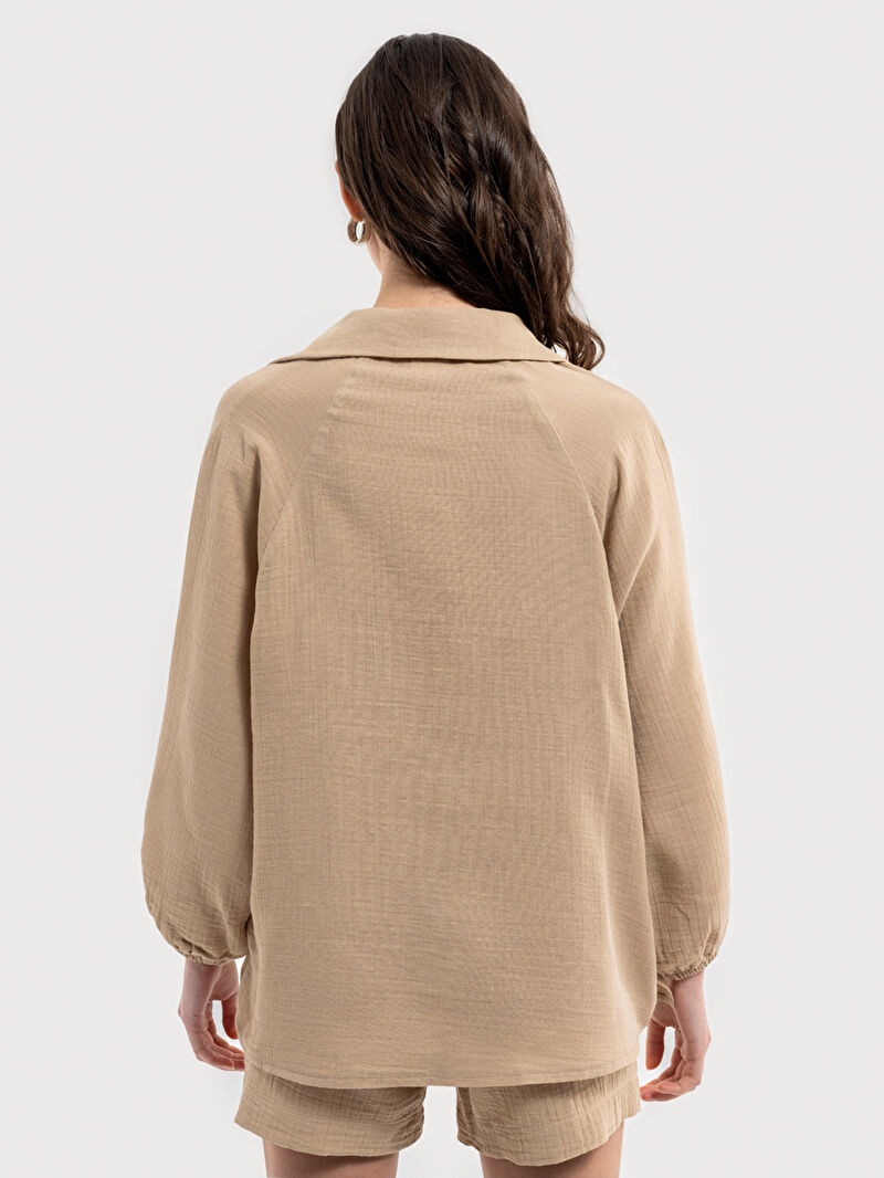 Oversize Kadın Gömlek U.kol