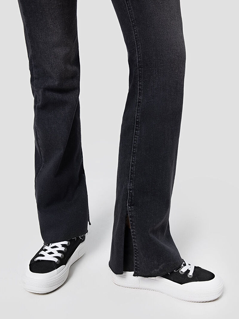 Long Flare Slim Fit Kadın Pantolon