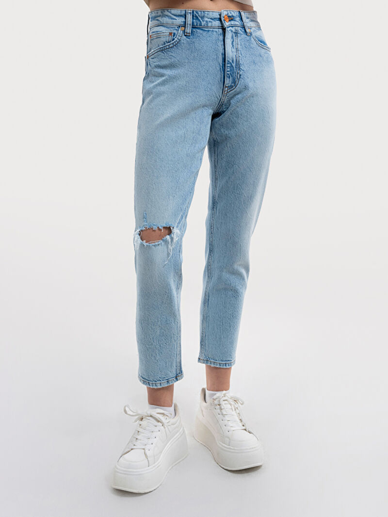 Mom Slim Fit Kadın Pantolon