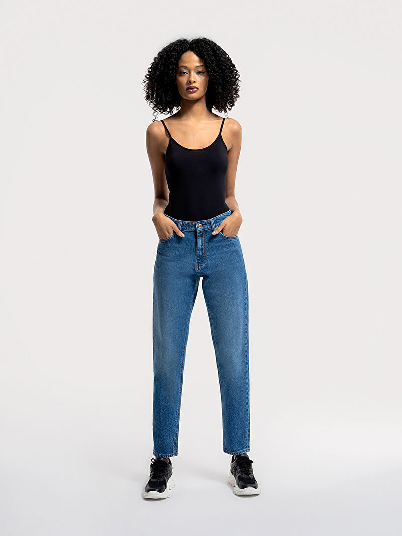 Mom Slim Fit Kadın Pantolon