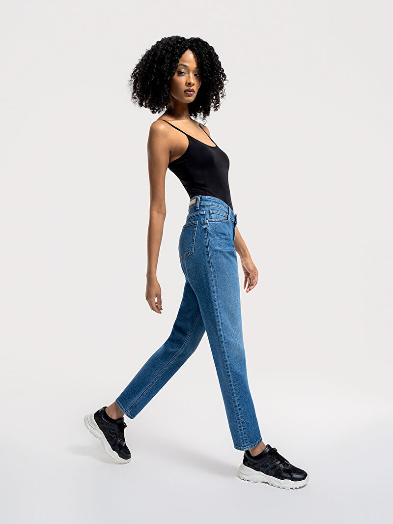 Mom Slim Fit Kadın Pantolon