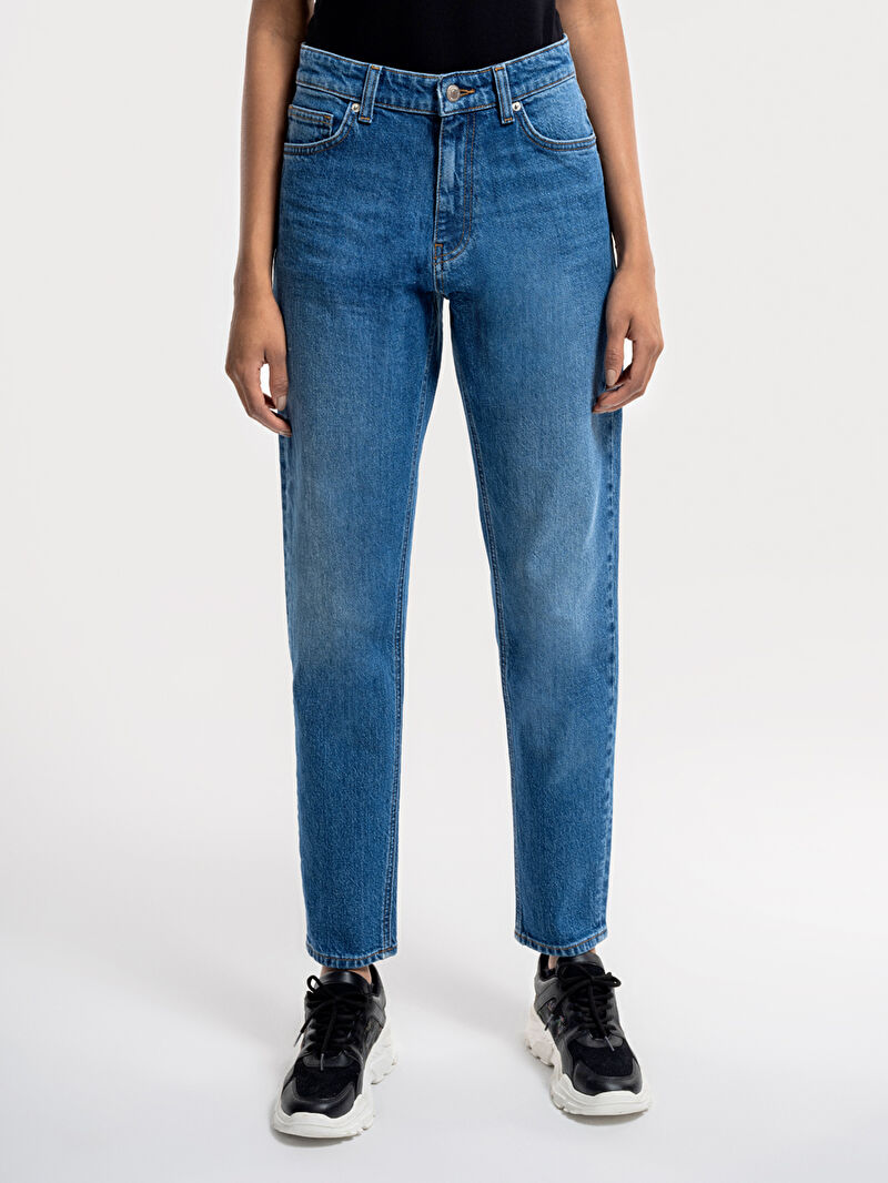 Mom Slim Fit Kadın Pantolon