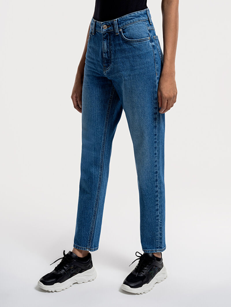 Mom Slim Fit Kadın Pantolon