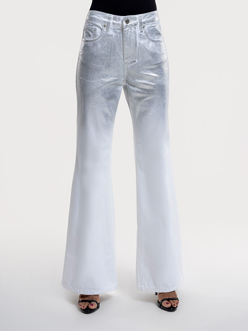 Flare Slim Fit Kadın Pantolon