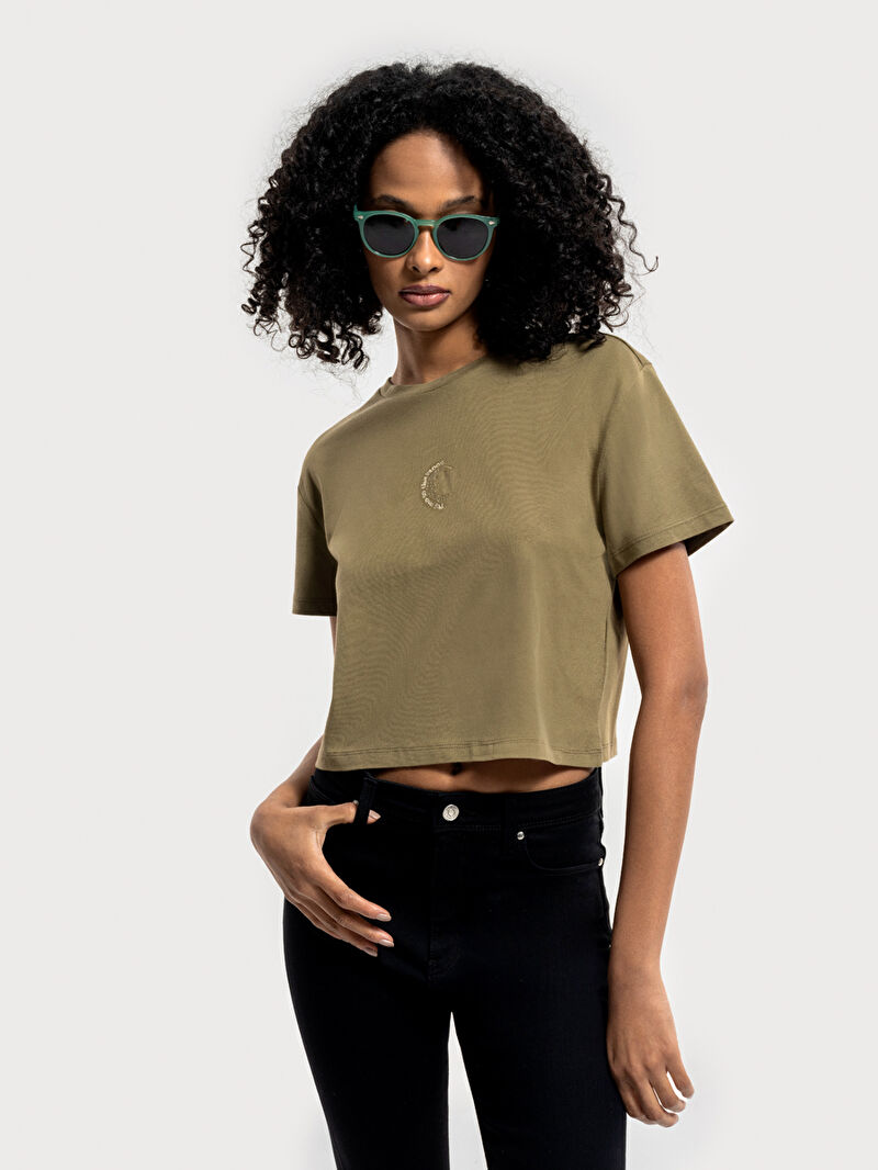 Long Crop Kadın Tshirt K.kol