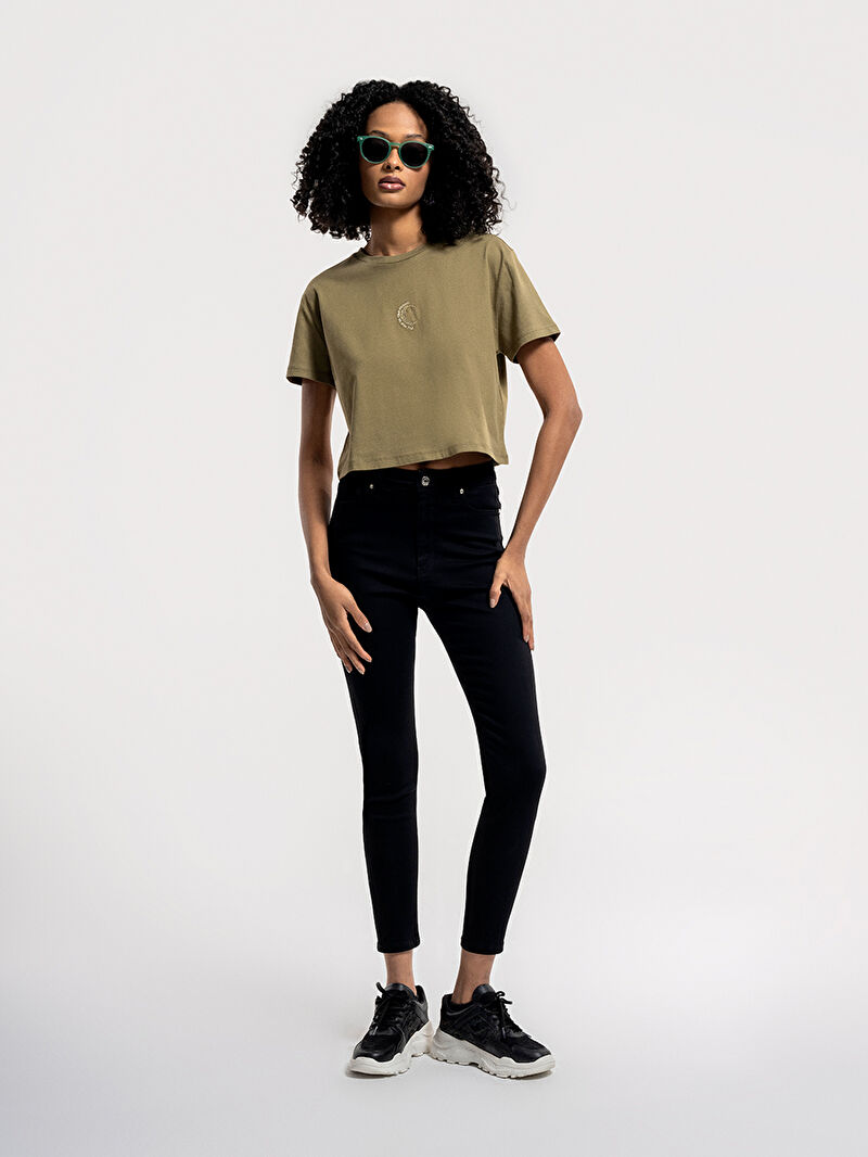 Long Crop Kadın Tshirt K.kol