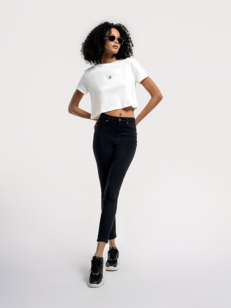 Long Crop Kadın Tshirt K.kol