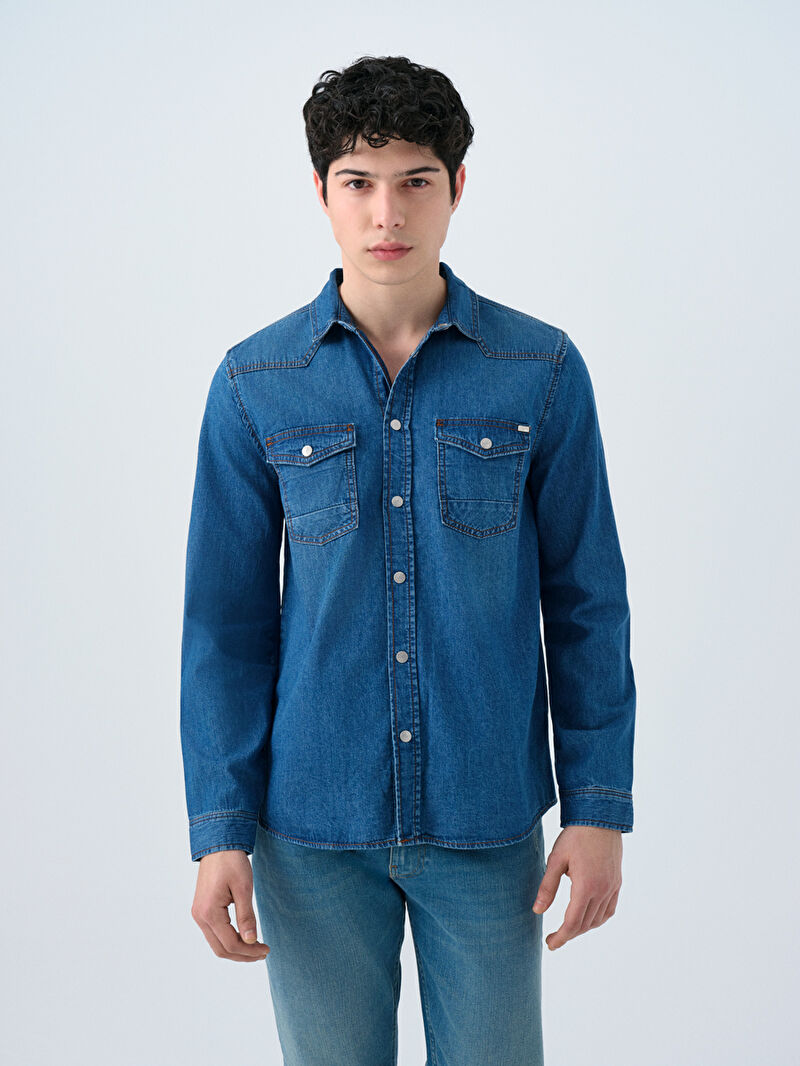 Slim Fit Erkek Gömlek U.kol