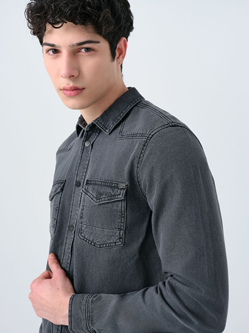 Slim Fit Erkek Gömlek U.kol