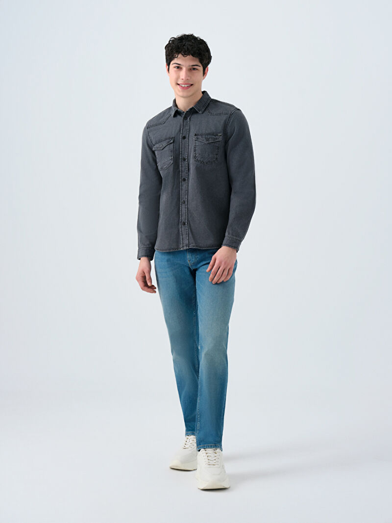 Slim Fit Erkek Gömlek U.kol