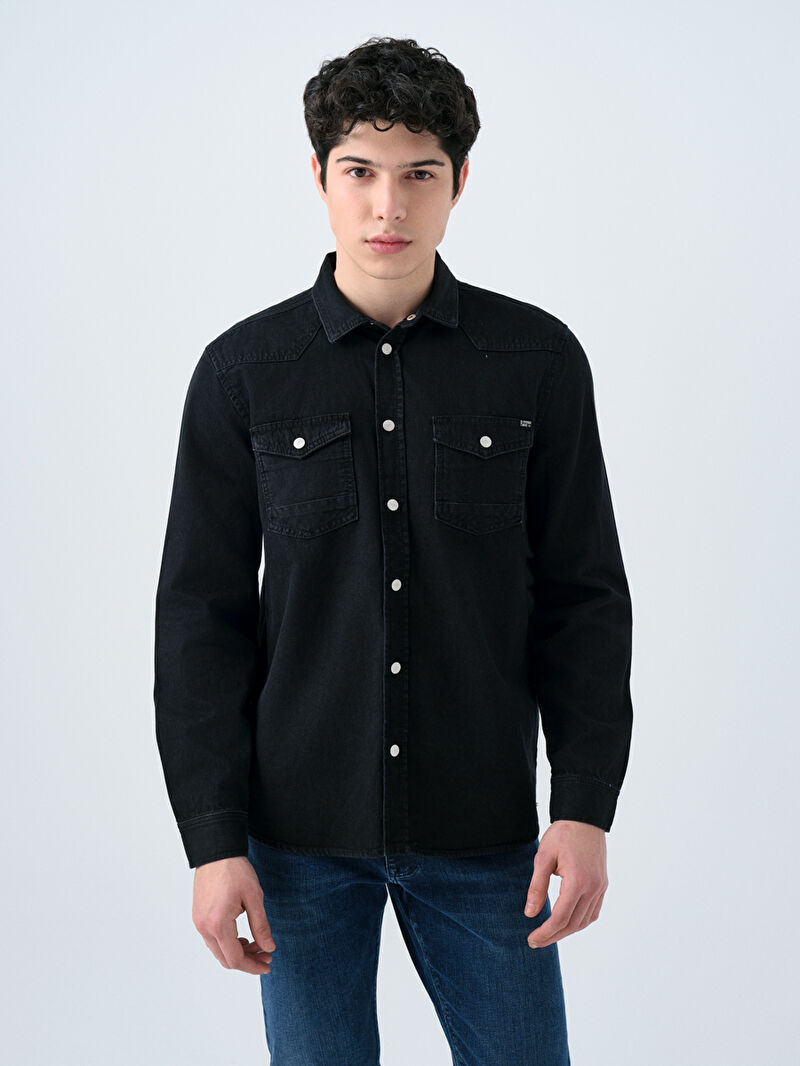 Slim Fit Erkek Gömlek U.kol