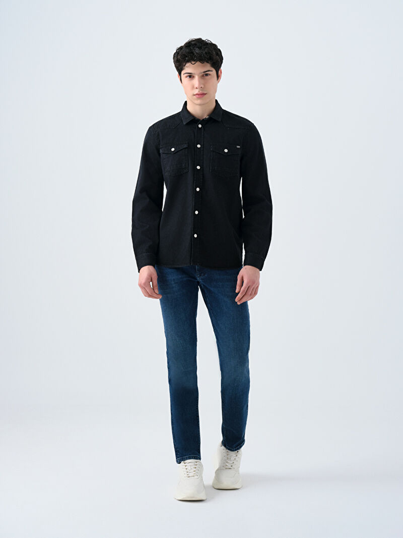 Slim Fit Erkek Gömlek U.kol