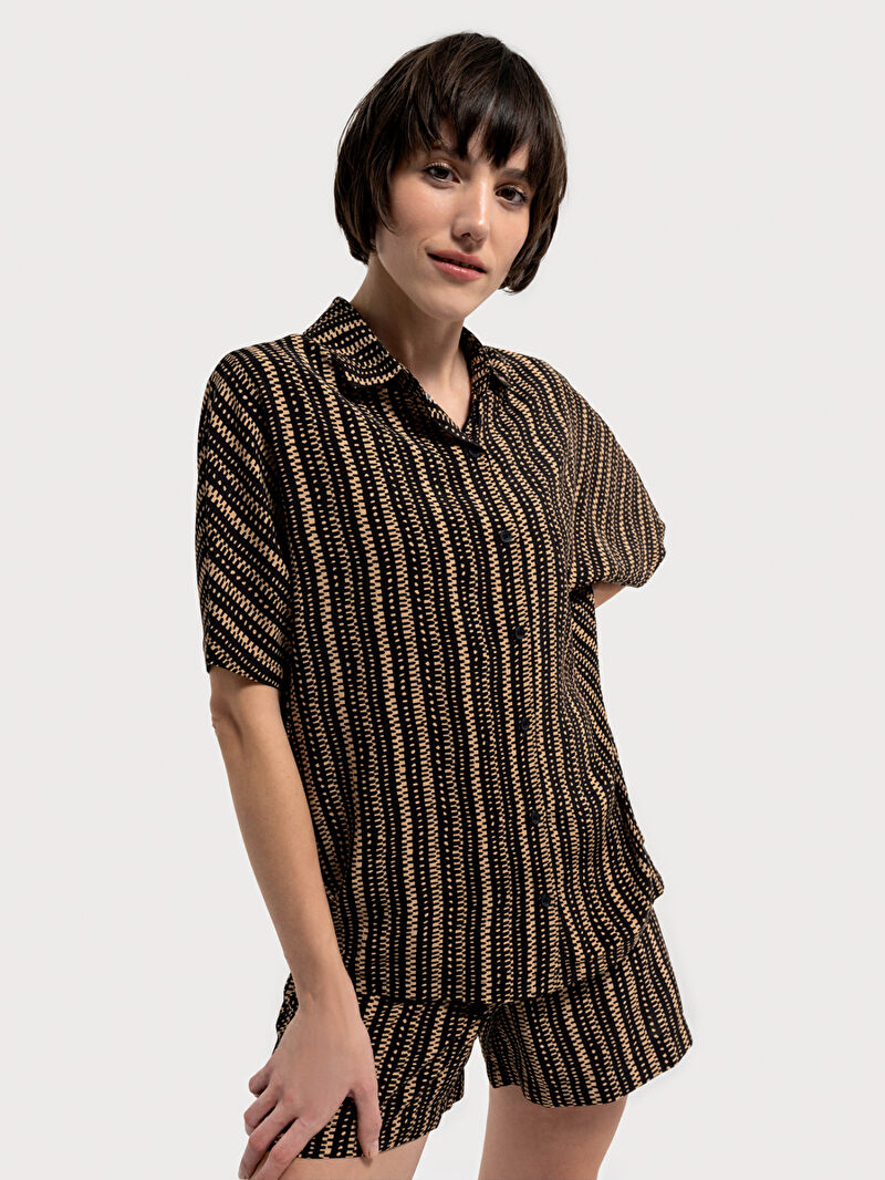 Oversize Kadın Gömlek K.kol