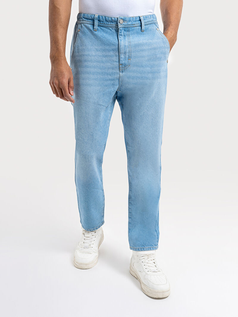 Slouchy Elastic Waist Fit Erkek Pantolon