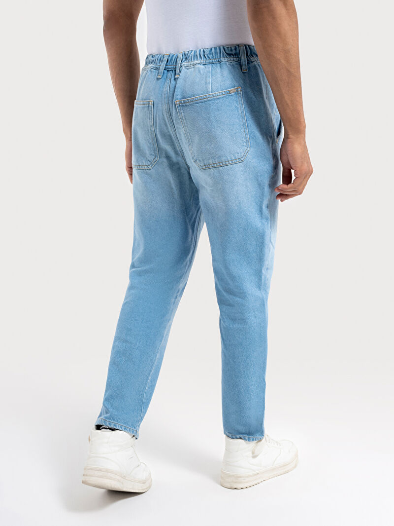 Slouchy Elastic Waist Fit Erkek Pantolon