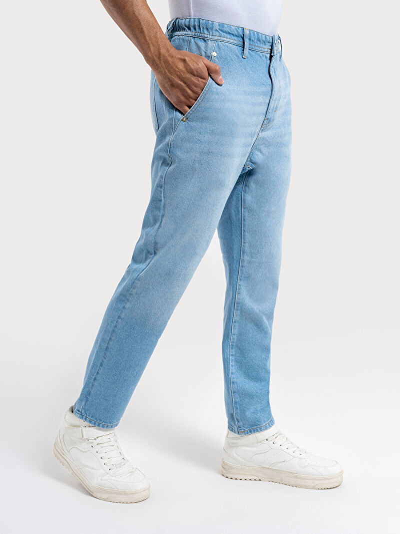 Slouchy Elastic Waist Fit Erkek Pantolon