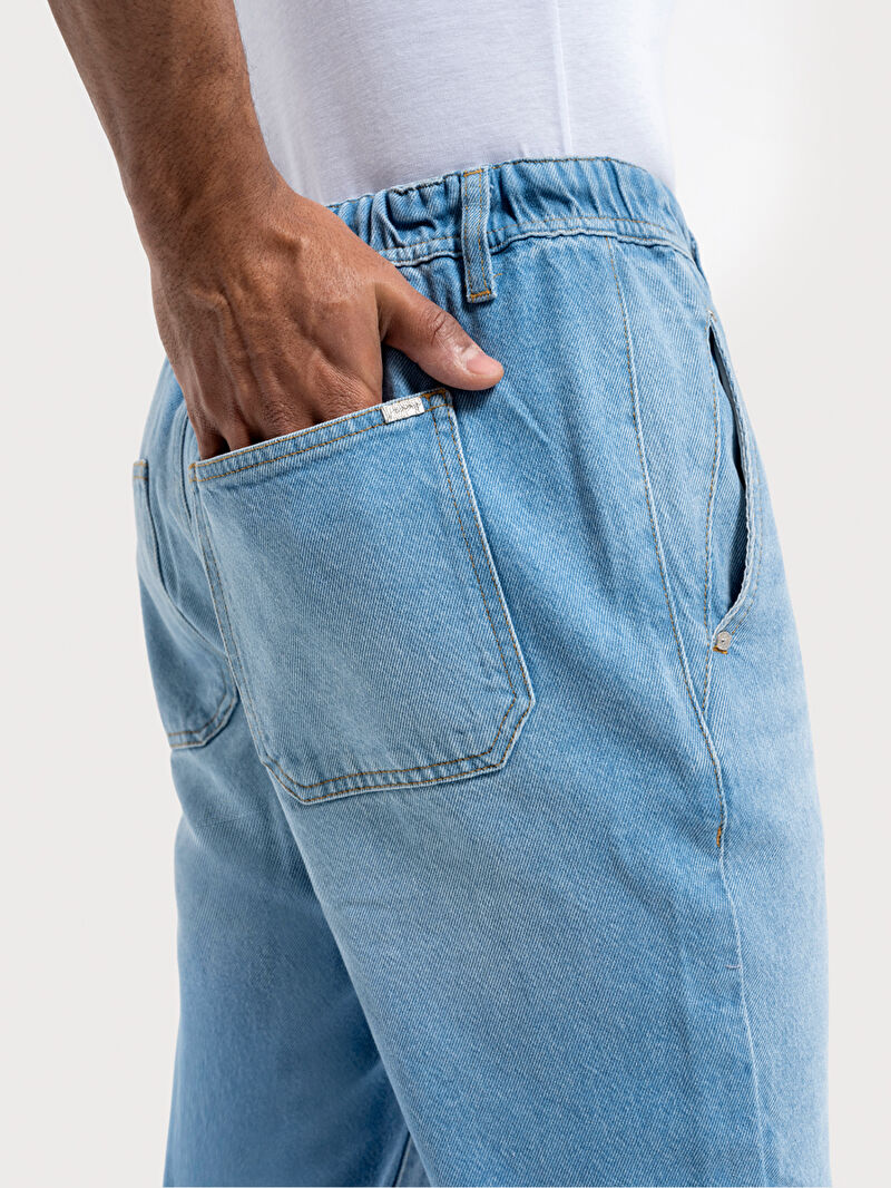 Slouchy Elastic Waist Fit Erkek Pantolon