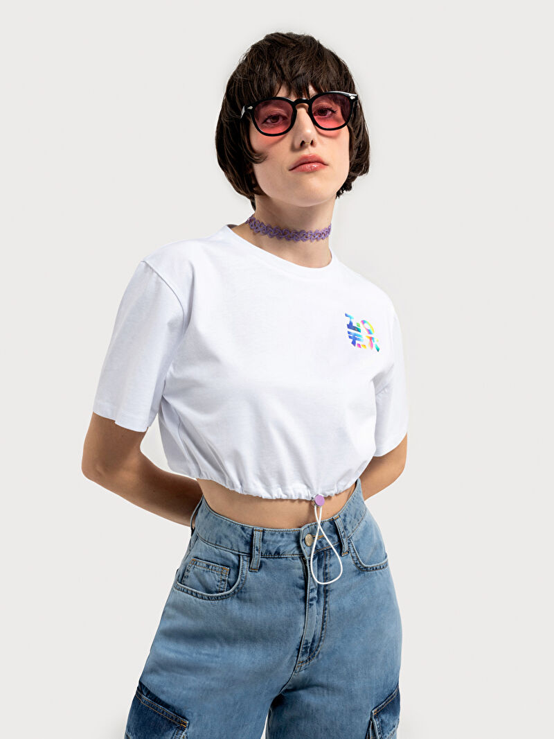 Crop Kadın Tshirt K.kol