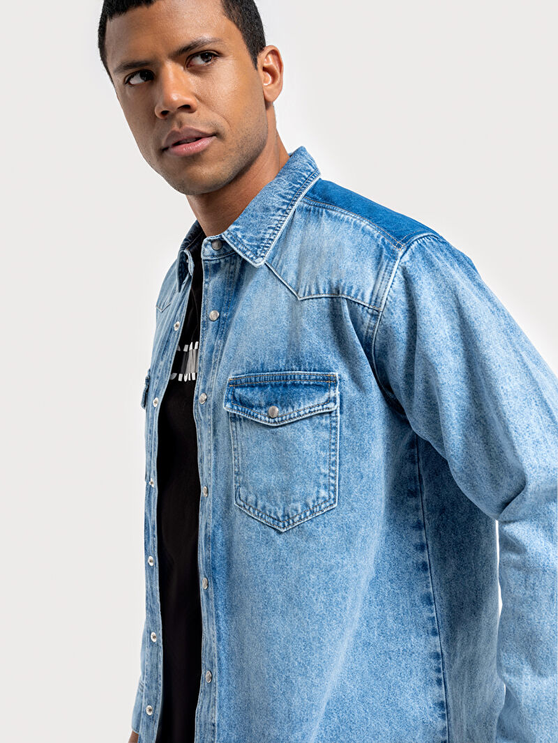 Oversize Fit Erkek Gömlek U.kol