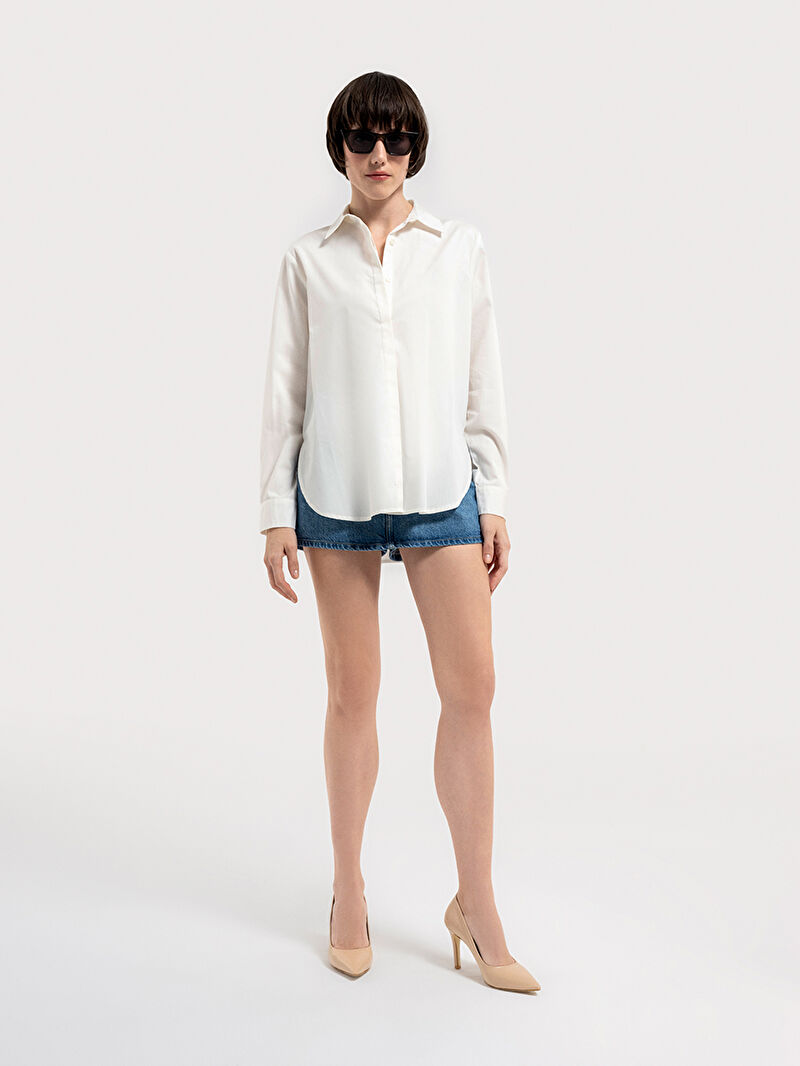 Loose Fit Kadın Gömlek U.kol