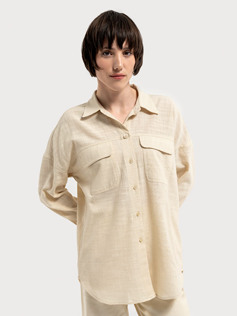 Loose Fit Kadın Gömlek U.kol