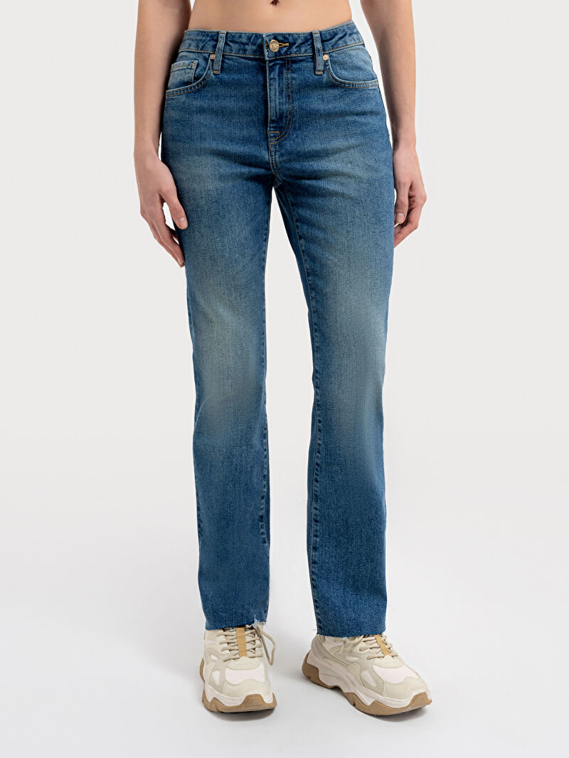 Flare Slim Fit Kadın Pantolon