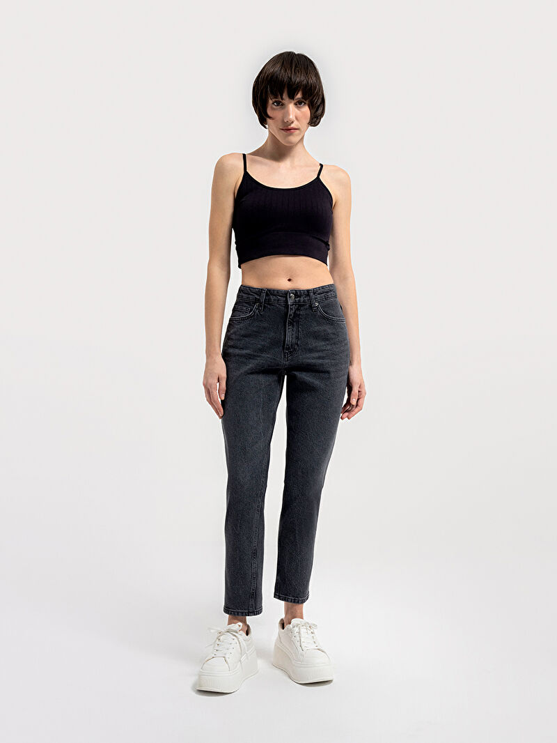 Mom Slim Fit Kadın Pantolon