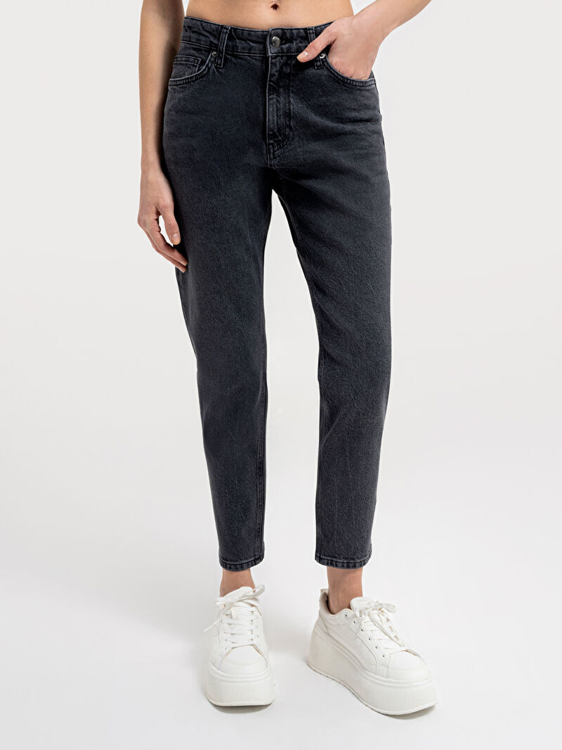 Mom Slim Fit Kadın Pantolon