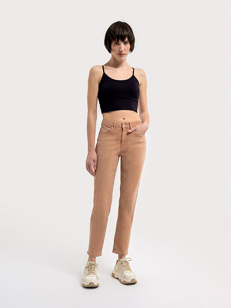 Mom Slim Fit Kadın Pantolon