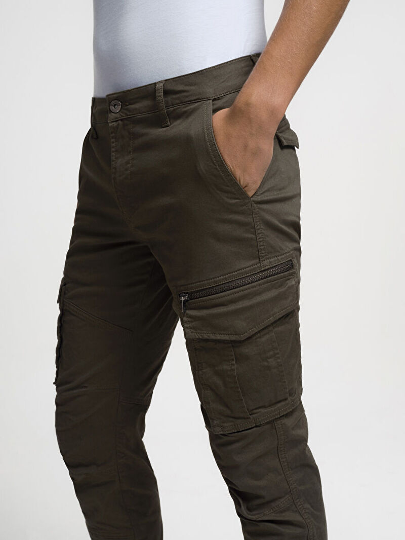 Medium Rise-regular Fit-wide Leg Cropped Erkek Pantolon