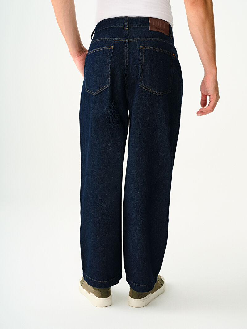 Pleated Jean Balloon Fit Erkek Pantolon