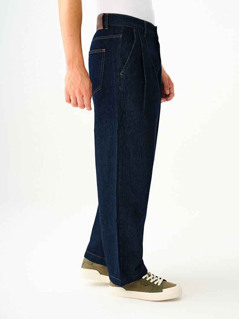Pleated Jean Balloon Fit Erkek Pantolon