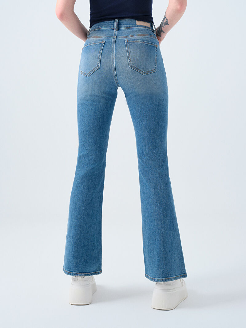 Flare Slim Fit Kadın Pantolon