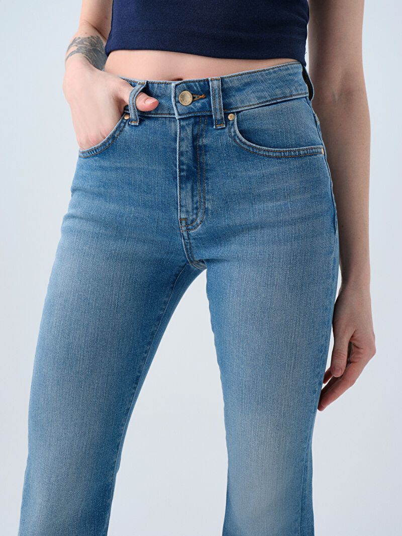 Flare Slim Fit Kadın Pantolon