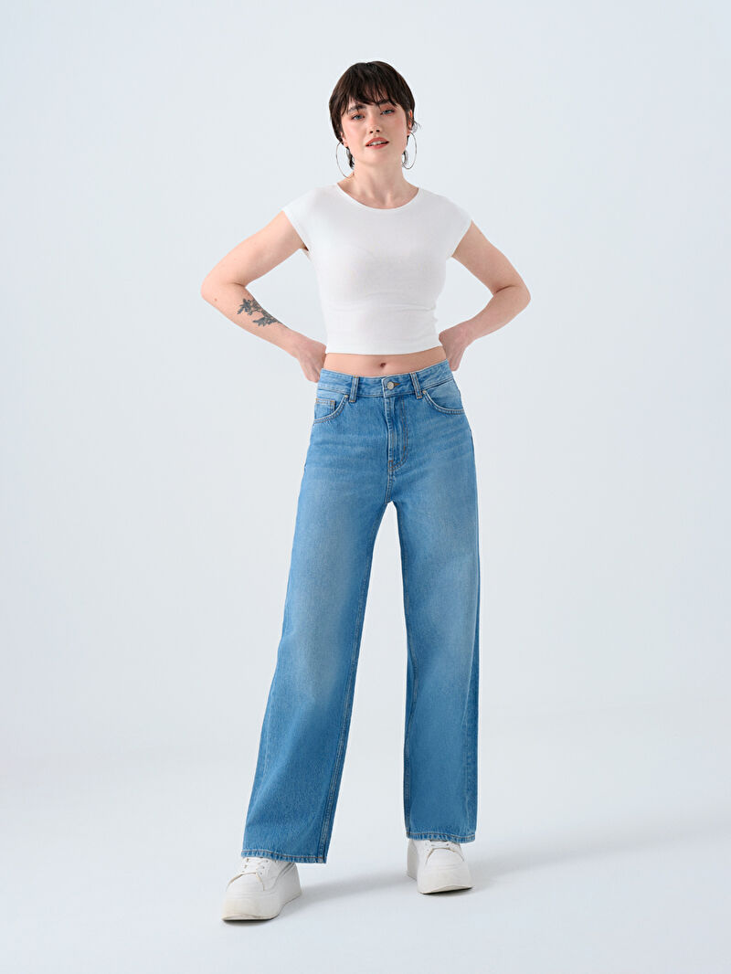 Wide Leg Regular Fit Kadın Pantolon