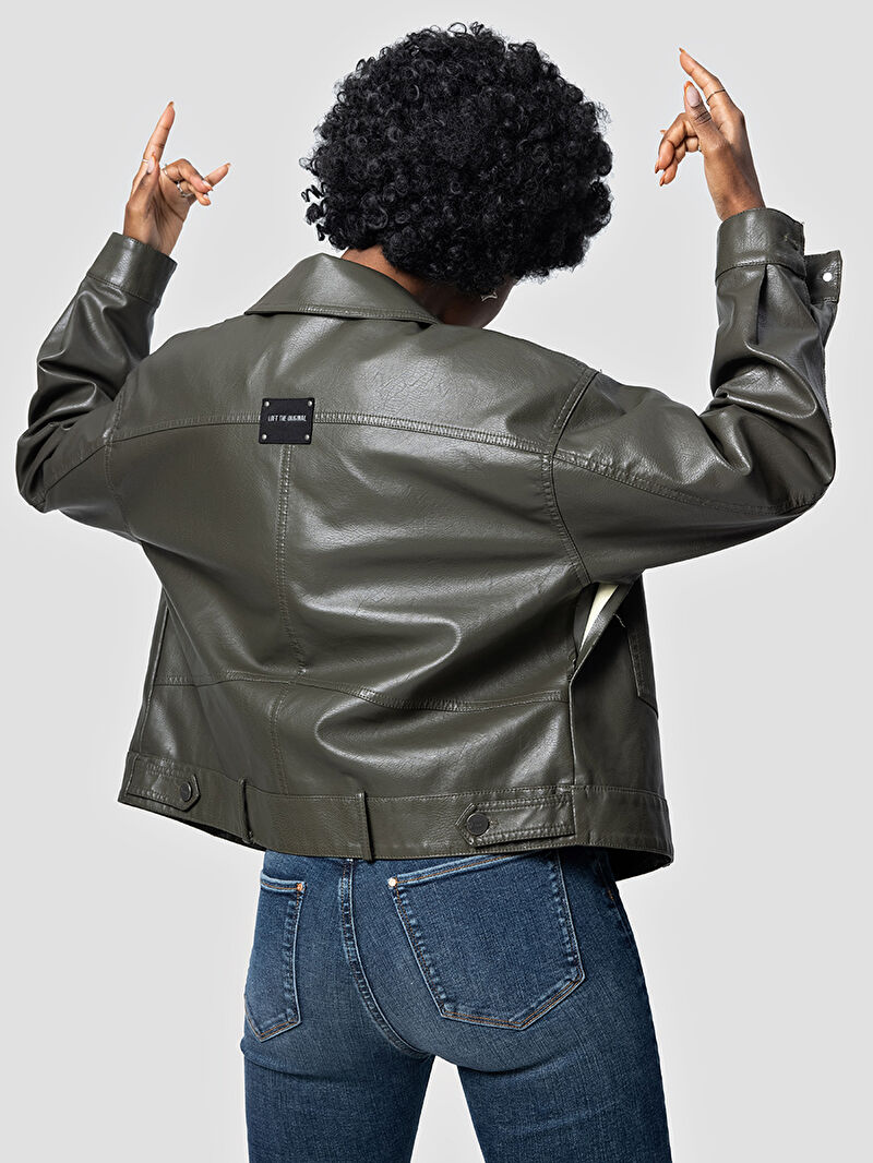 Loose Fit Kadın Mont Pu