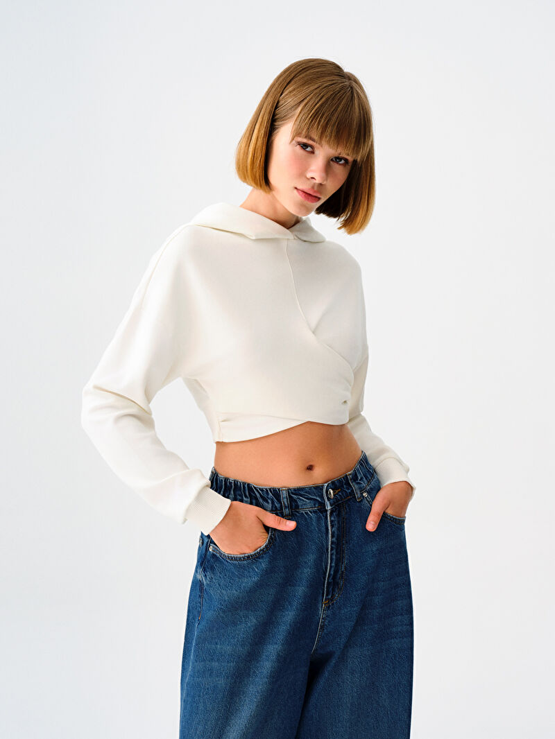 Crop Kadın Sweatshirt
