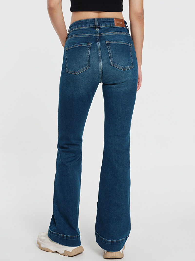 Long Flare Slim Fit Kadın Pantolon