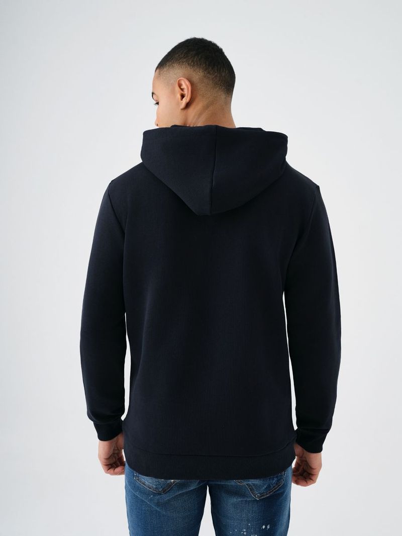 Erkek Siyah Kapüşonlu Regular Fit Sweatshirt