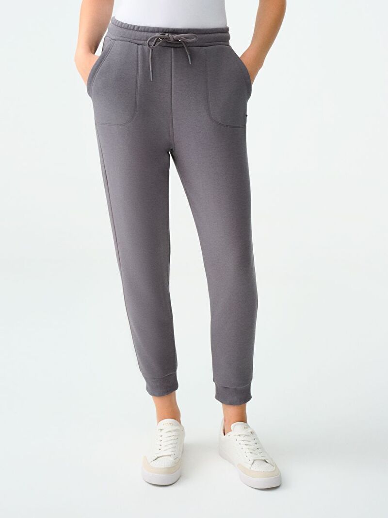 Kadın Antrasit Jogger Fit Eşofman Altı