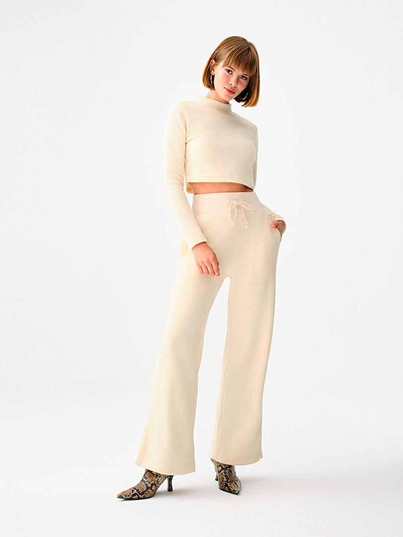 Crop Kadın Bluz U.kol