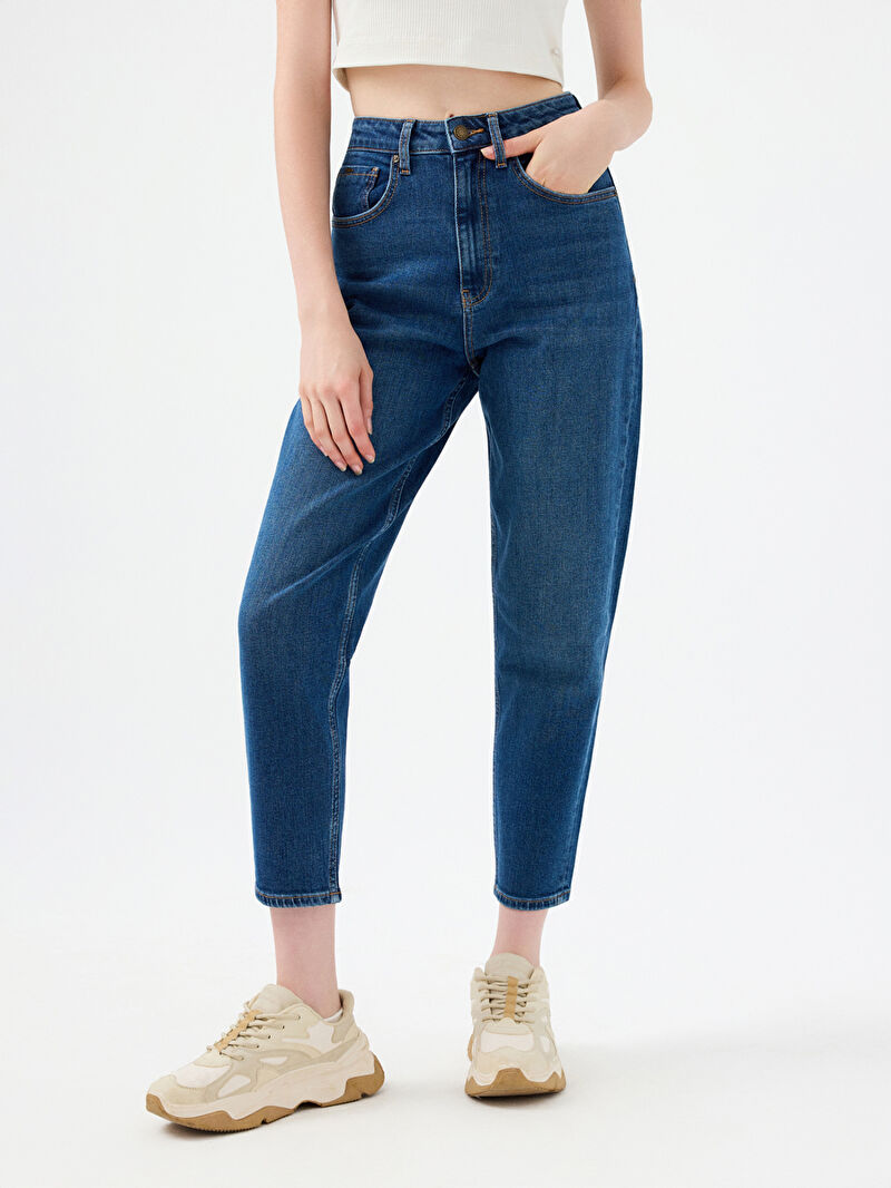 Mom Slim Fit Kadın Pantolon