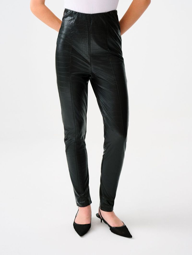 Kadın Siyah Dar Paça Yüksek Bel Skinny Tayt