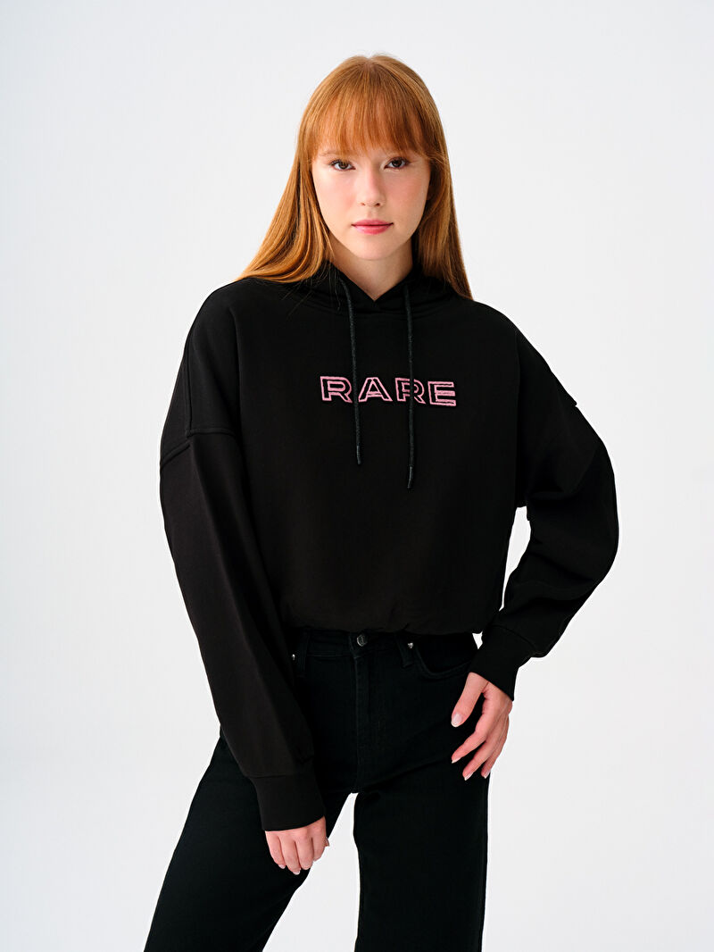 Loose Crop Kadın Sweatshirt