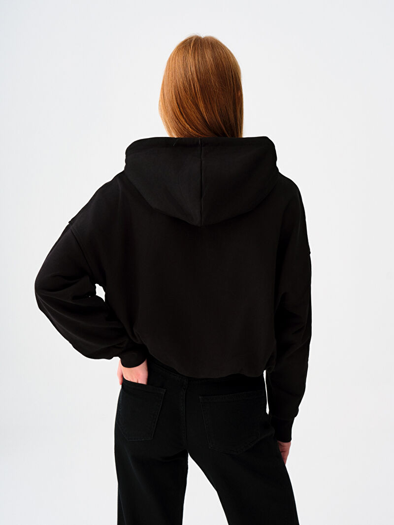 Loose Crop Kadın Sweatshirt
